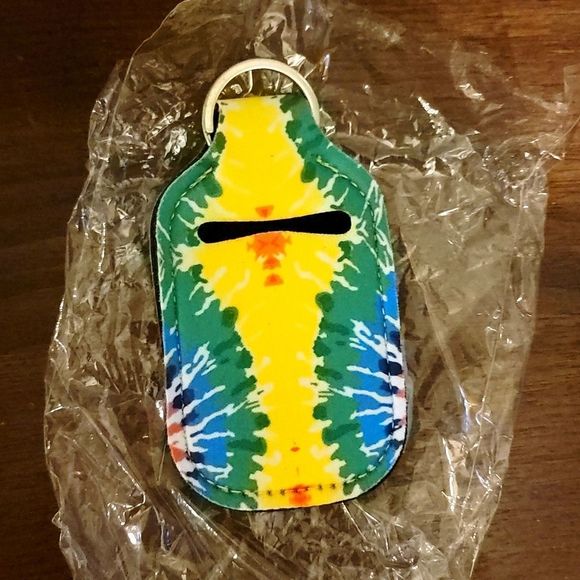 Tie-Dye Hand Sanitizer Keyring Holder - Picture 1 of 2